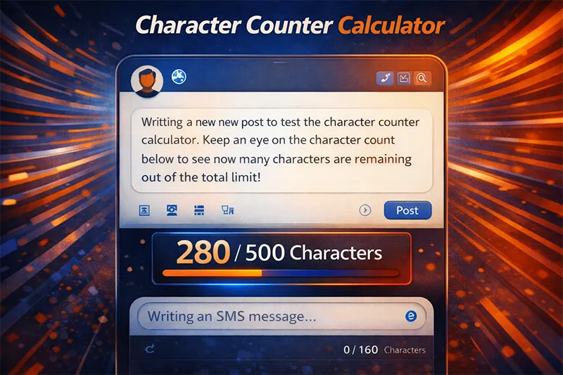 Character Counter Calculator – Count Letters & Text Instantly